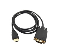 HDMI to VGA Adapter Cable, Haokiang 6ft/1.8m Gold-