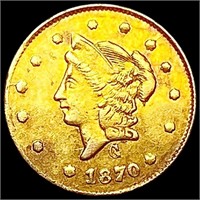 1870 Round California Gold Half Dollar LIGHTLY