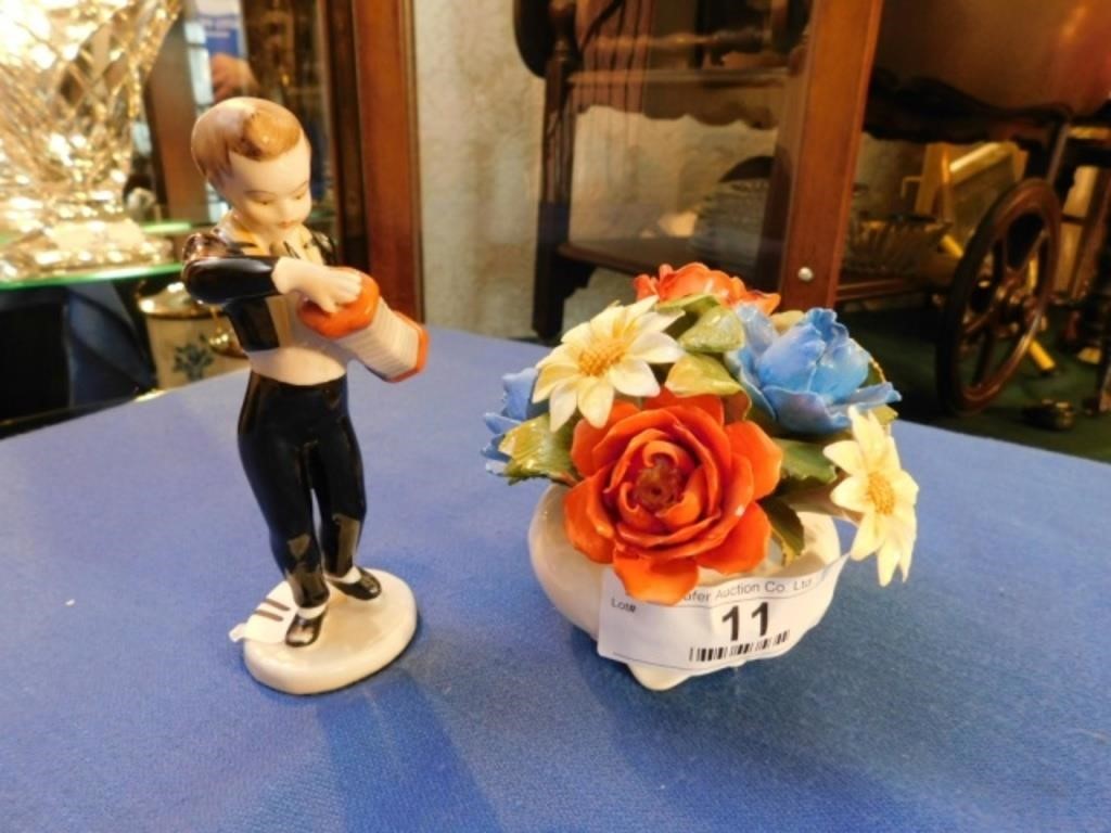 Royal Adderly Floral and Figurine