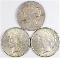 Lot of 3: Peace Dollars