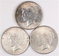 Lot of 3: Peace Dollars