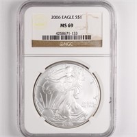 2006 Silver Eagle NGC MS69