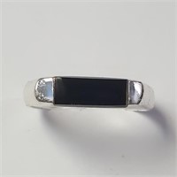 $100 Silver Black Onyx Ring