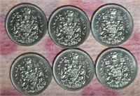 1974 Canada 50 Cent Uncirculated Coin Lot of 6
