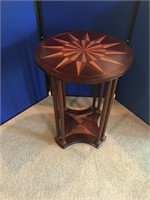 Small Inlayed Round Occasional Table by Bombay Co