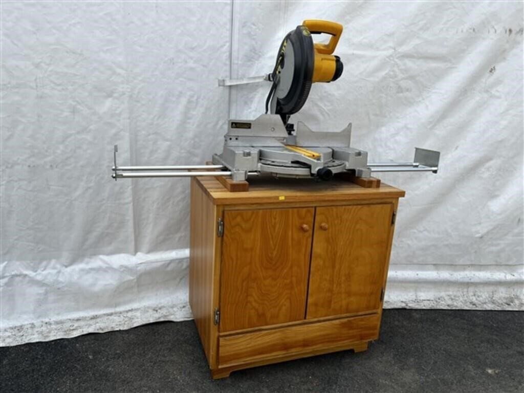 Dewalt Miter Saw w/ Wood Cabinet