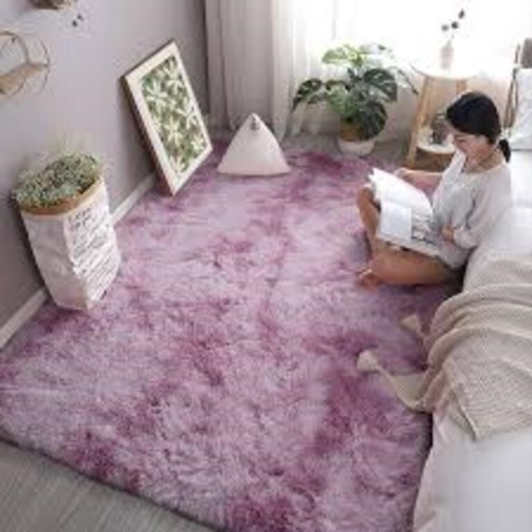 Ultra soft Fuzzy Rug Pink Machine Washable