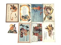 6 Early Halloween Postcards c.1920's