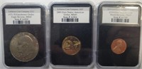 (3) Littleton Coin Company Graded Coins