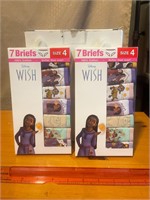 2 new Disney Wish girls 7 pairs briefs size 4