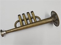 Vintage Brass Toy Trumpet 8" Long  Cute!