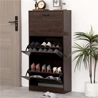 Shoe Cabinet with 3 Flip Drawers