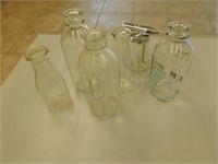 Collectible Milk Bottles - Various Sizes
