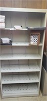 Shelving unit and contents. Thermal paper and