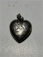 Antique Sterling Silver Heart Pendant