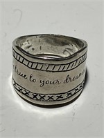 Sterling Silver Isreal Ring Size 10.5