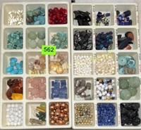 Thimbles, beads & jewelry items