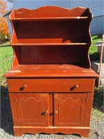 SOLID BURYWOOD VINTAGE CHINA CABINET 40X18X63