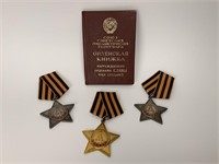 Russian Order of Glory Grouping with ID