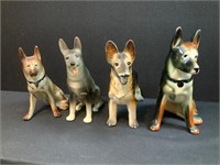 Porcelain Ceramic German Shepherd Figures