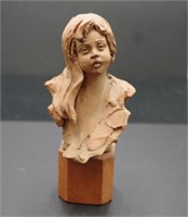 Italian terracotta bust of a young lady