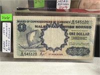 1959 $1 MALAYA & BRITISH BORNEO CURRENCY NOTE