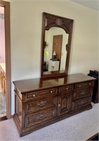 Long Vintage Drexel Dresser w/ Mirror