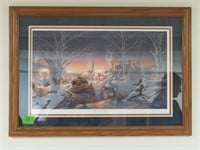 TERRY REDLIN FRAMED PRINT - NIGHT ON THE TOWN 1994