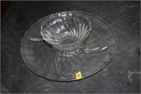 Glass serving tray