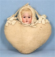 Antique Bisque Head Doll Pin Cushion