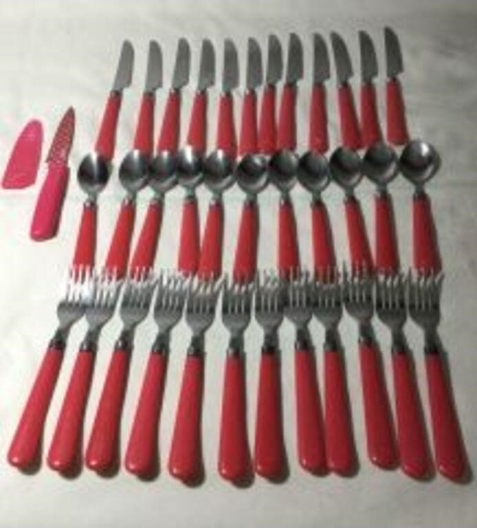 Vintage 36 piece Bakelite Handle Flatware