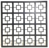 (2) Mcm Metal Square Architectural Wall Art