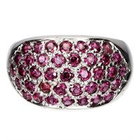 Natural  Rhodolite Garnet Ring