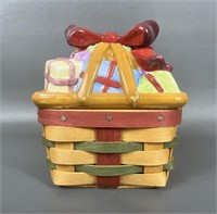Longaberger Pottery Little Gifts Basket with Lid