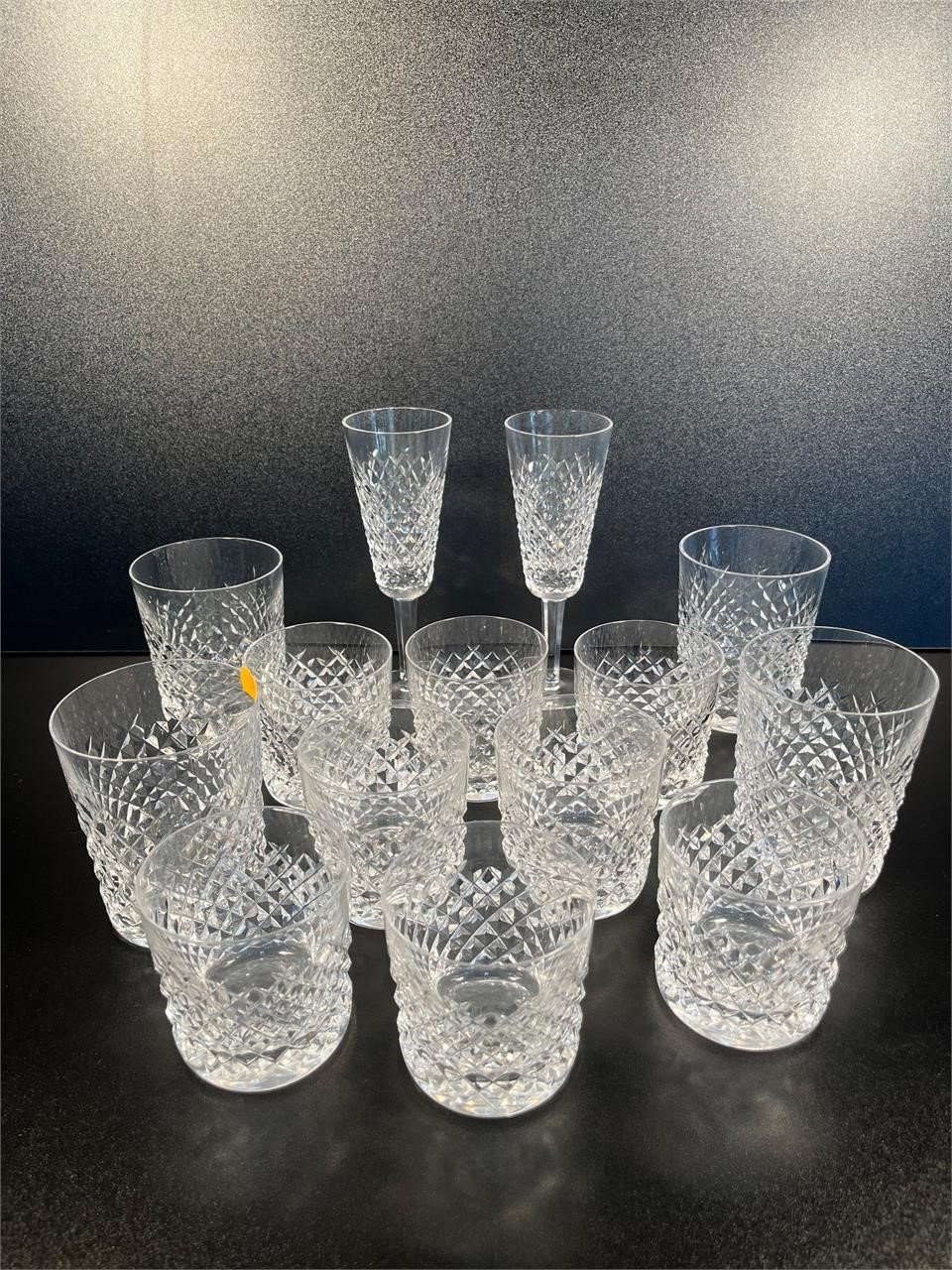 14 Pieces Waterford Alana Glasses