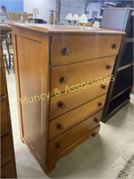 Maple Five Drawer Chest of Drawers