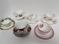 6 Tea Cups & Saucers, 4 From England