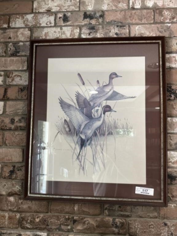 Charles Murphy Duck Print and Floral Décor