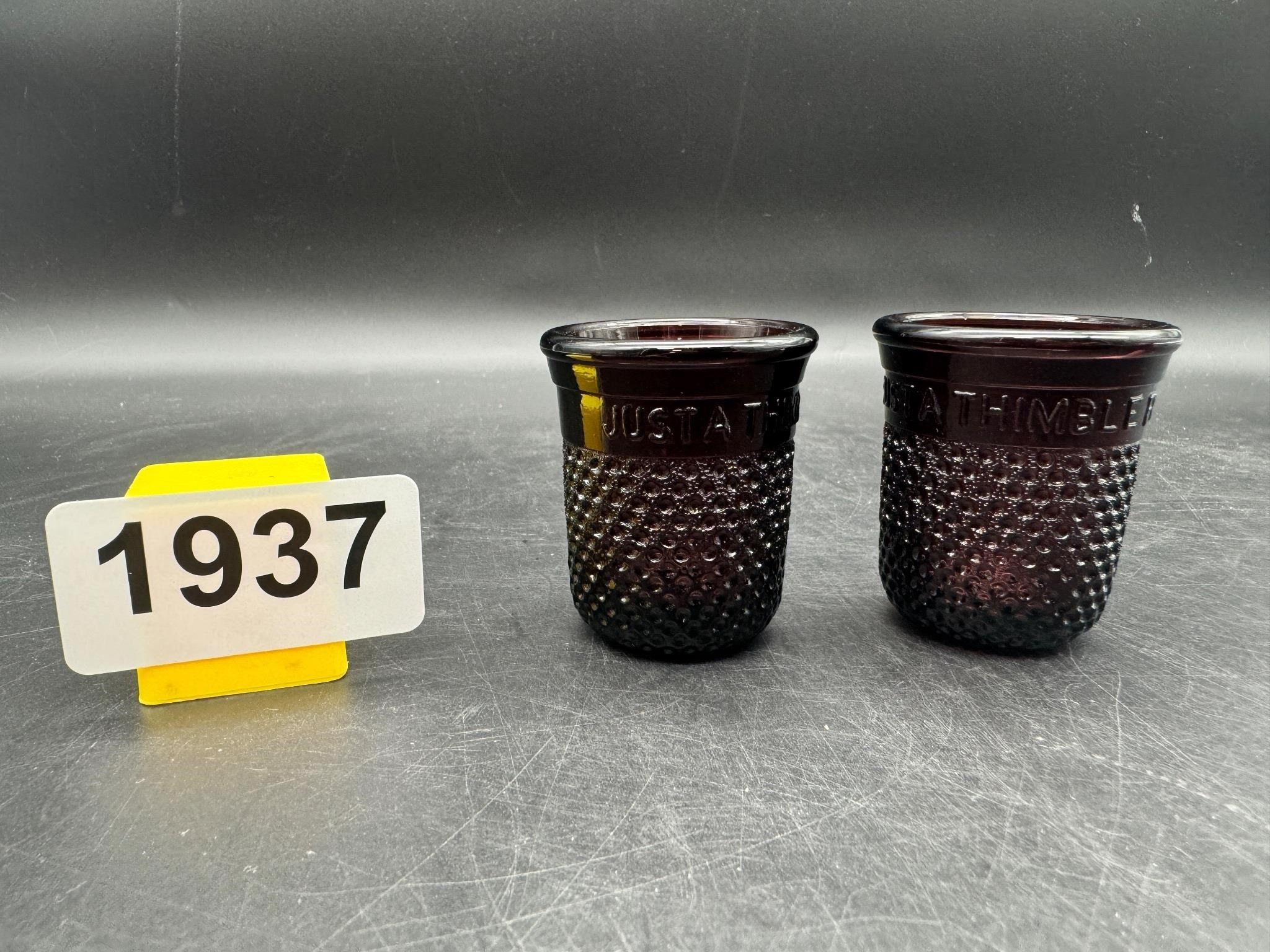 Amethyst "Just a thimble full" Shot Glasses