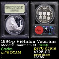 Proof 1994-p Vietnam Veterans Modern Commem Dollar