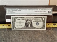 1957 - B $1 silver certificate GEM 66