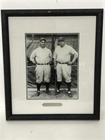 Framed 1927 Babe Ruth and Lou Gehrig picture
