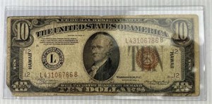 1934 A Washington DC Ten Dollar Hawaii