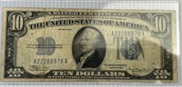 1934 Washington DC Blue Seal 10 Dollar Silver
