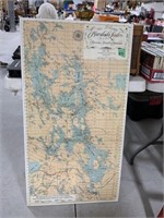 Muskoka Lakes Map & Chart Mounted On Board
