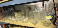CLEAR VASES AND RISERS
