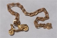 Italian 18ct Gold Bracelet with Charms,