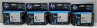 Lot of 4 HP 61 Tri-Color Ink Cartridges - NEW