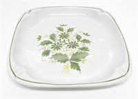 MADE IN ITALY CERAMIC FLORAL PLATE W/ SPOON HOLDER