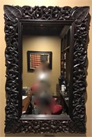Large Mirror with Ornate Carved Frame